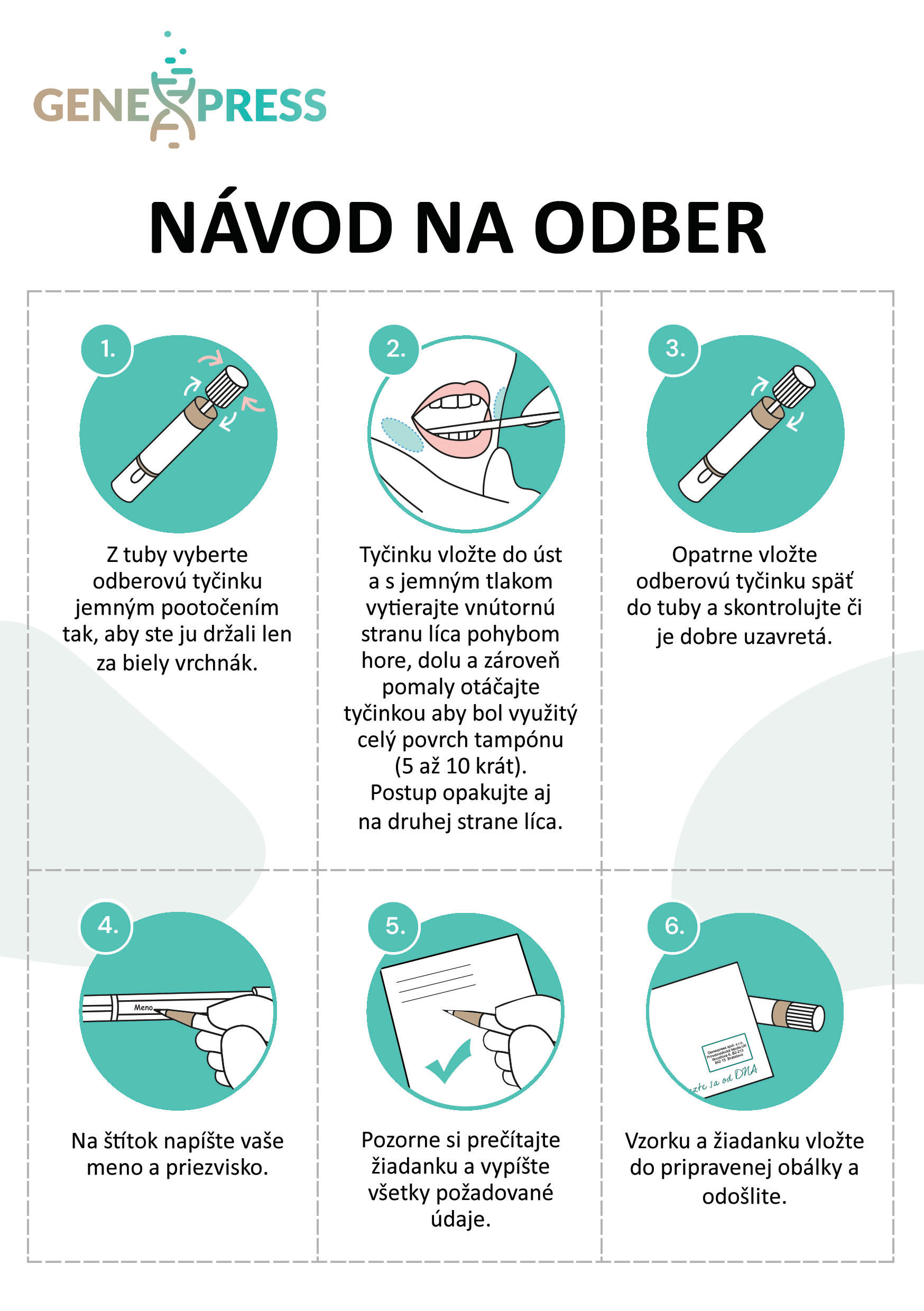 Návod na odber bukalneho steru